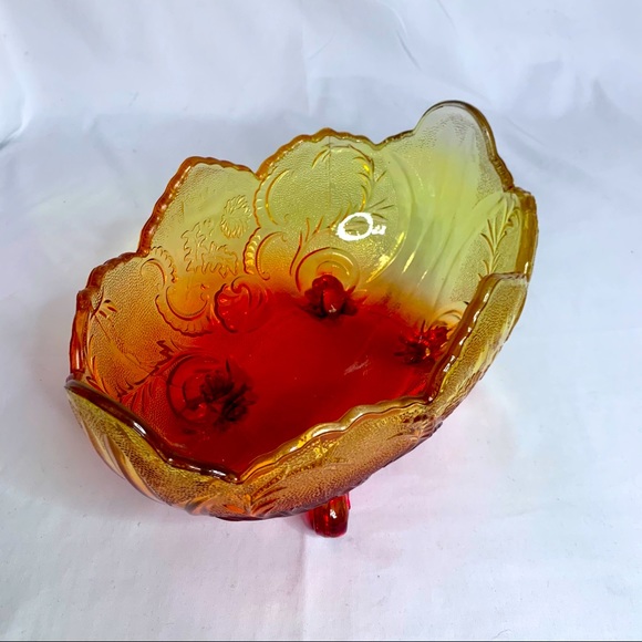 Accents Vintage Carnival Glass Candy Footed Dish Poshmark